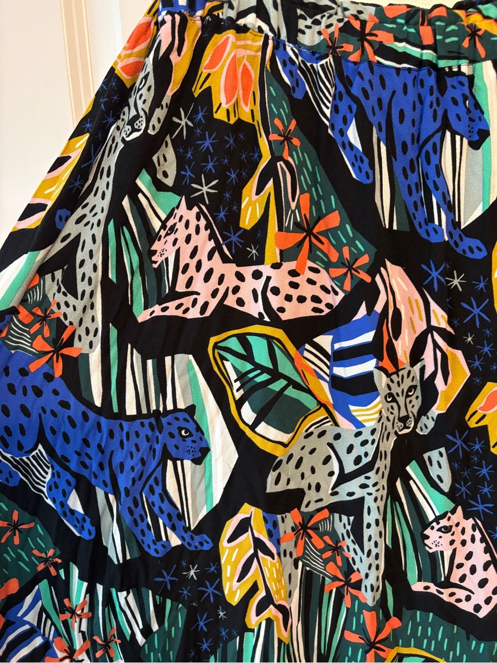 Anthropologie Multicolor Abstract Animal-Cat Print Size Medium Maxi Skirt NWT - Picture 13 of 13